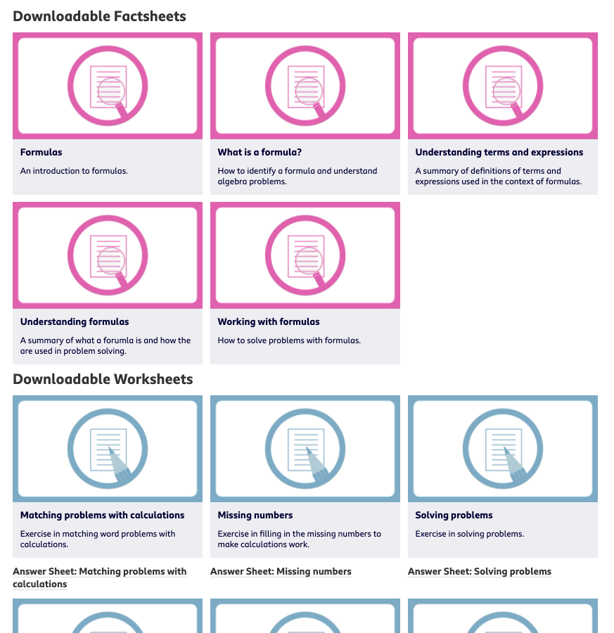 BBC Factsheets and Worksheets