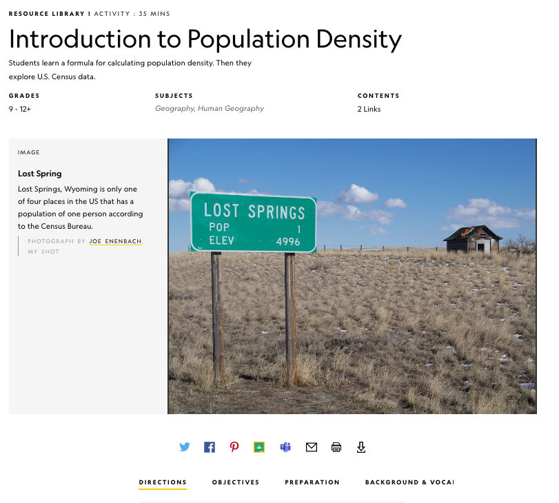 Populations Density