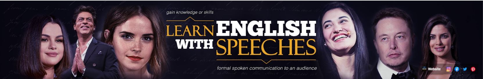 Learn English with Speeches YouTube Channel banner