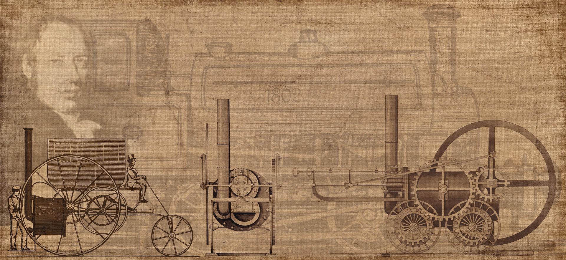 Steam Locomotive - an old-fashioned image of a steam locomotive