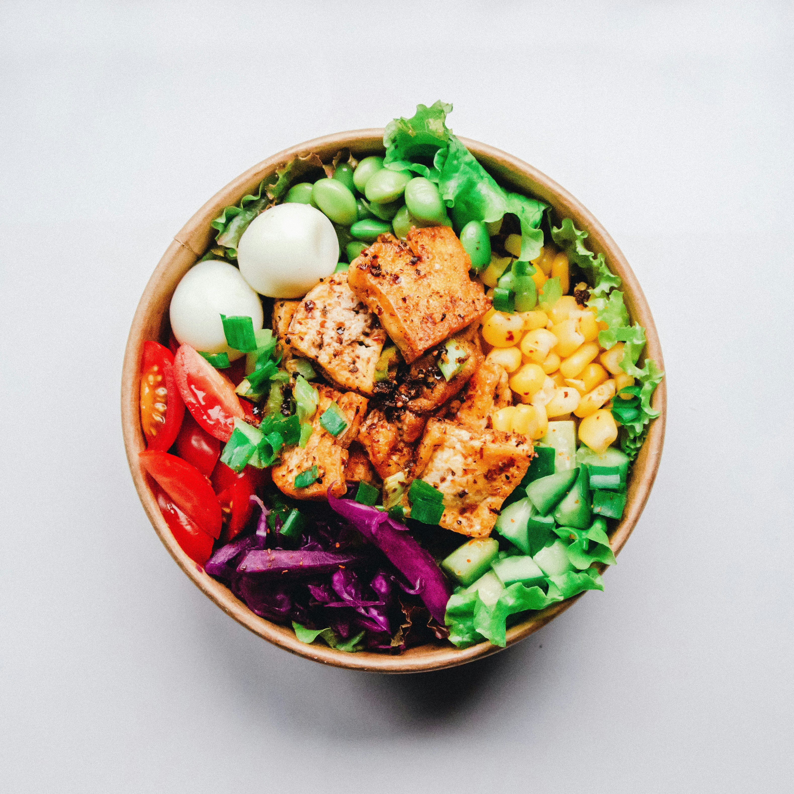 Vegetable and Meat on a Bowl