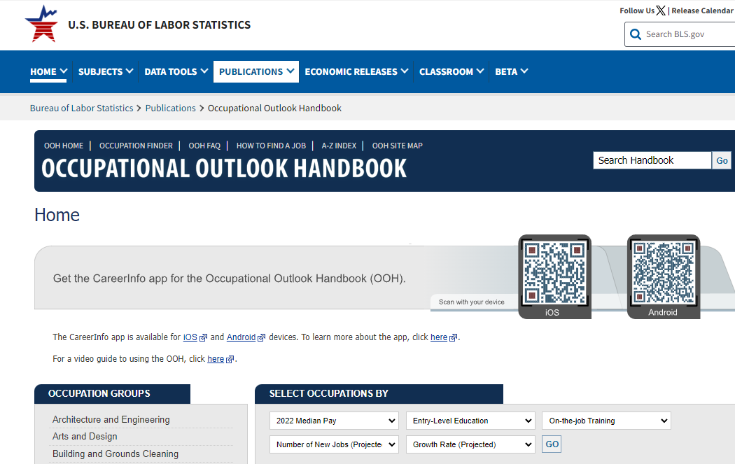 Occupational Outlook Handbook