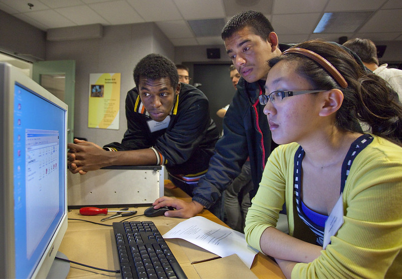 Students Using a Computer