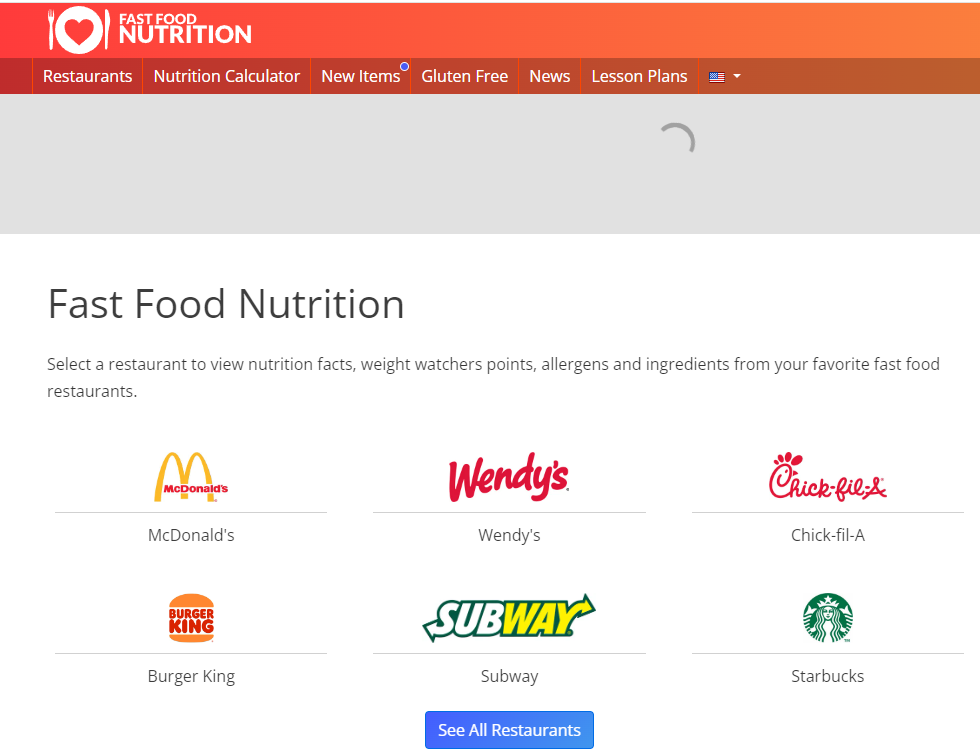 Fast Food Nutrition