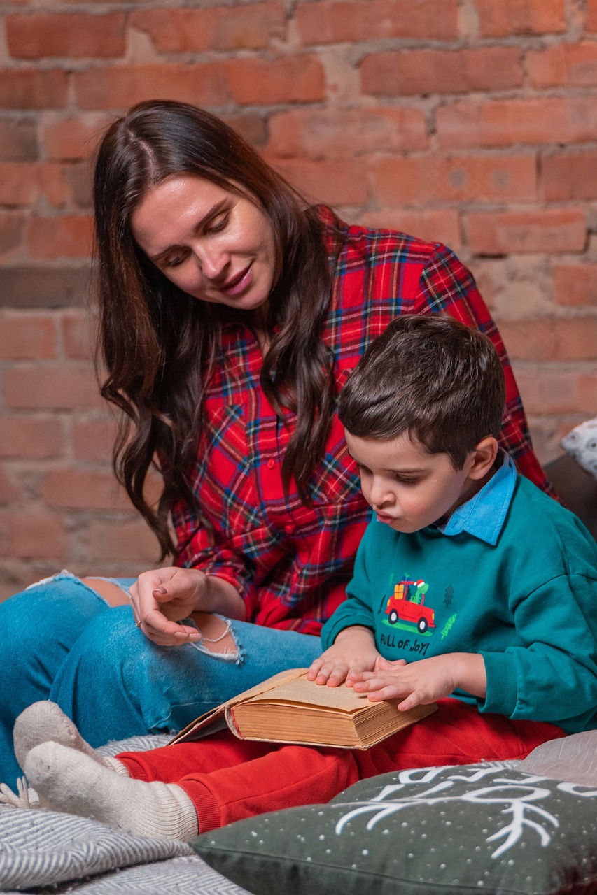book-mother-son-family-child