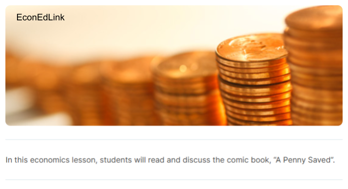 EconEdLink A Penny Saved 