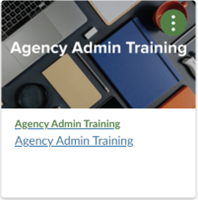 Agency Admin Training