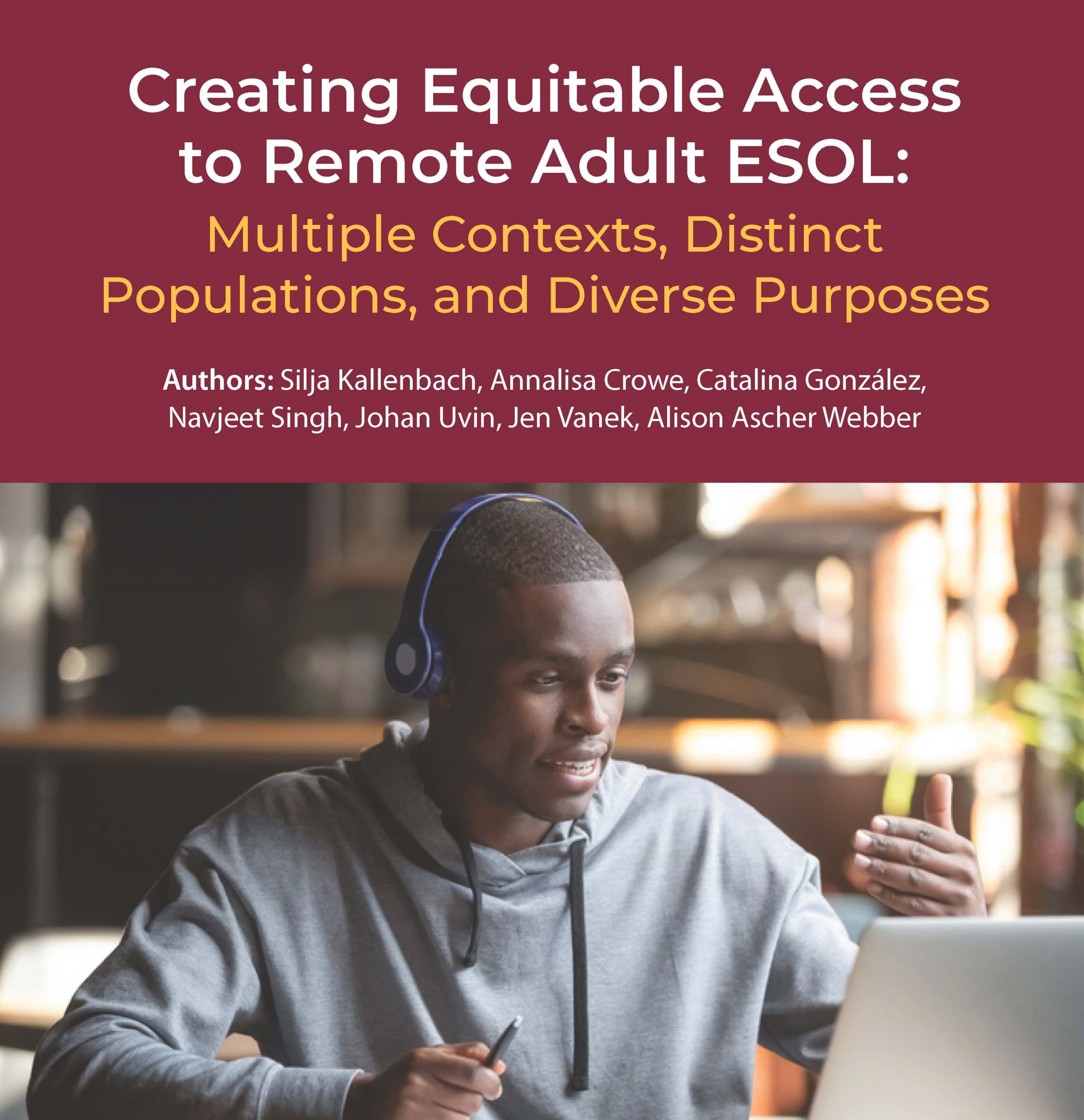 Cover: Creating Equitable Access to Remote Adult ESOL