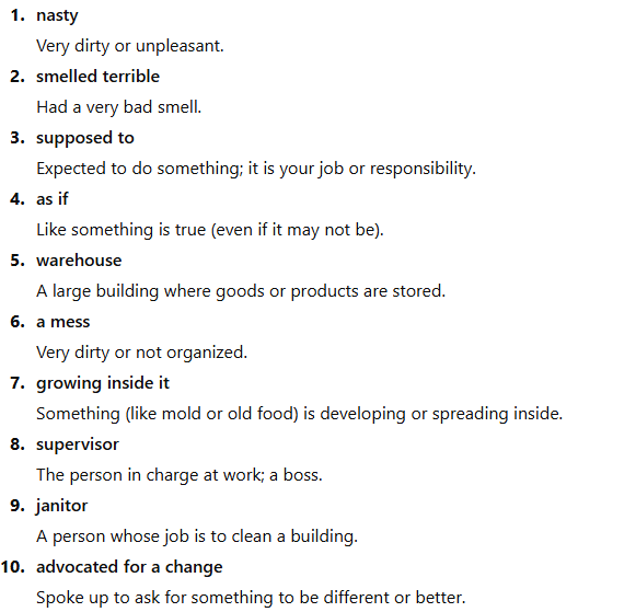 Advocacy at Work Vocab List