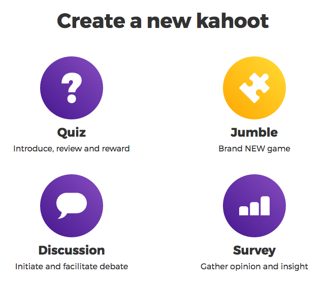 Kahoot Creation Page