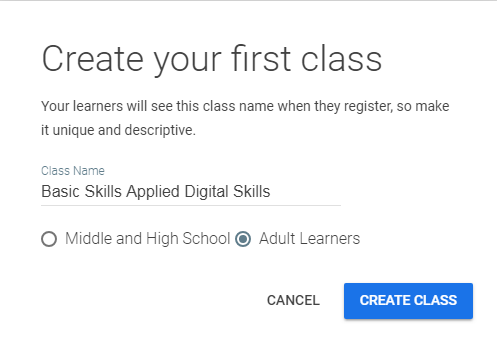 Create your first class page