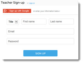 Teacher registration screen