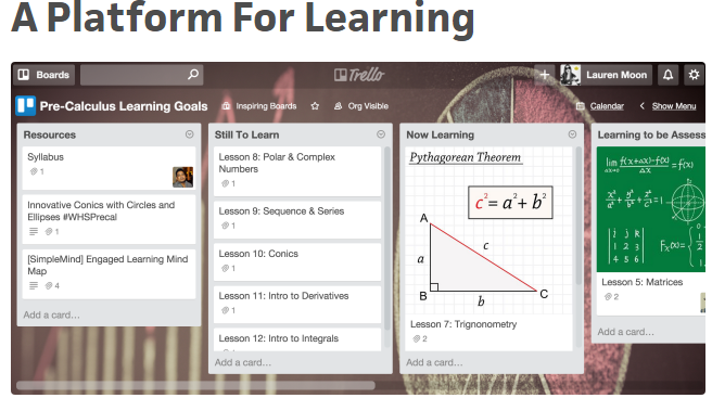 Structured Learning Paths screen shot