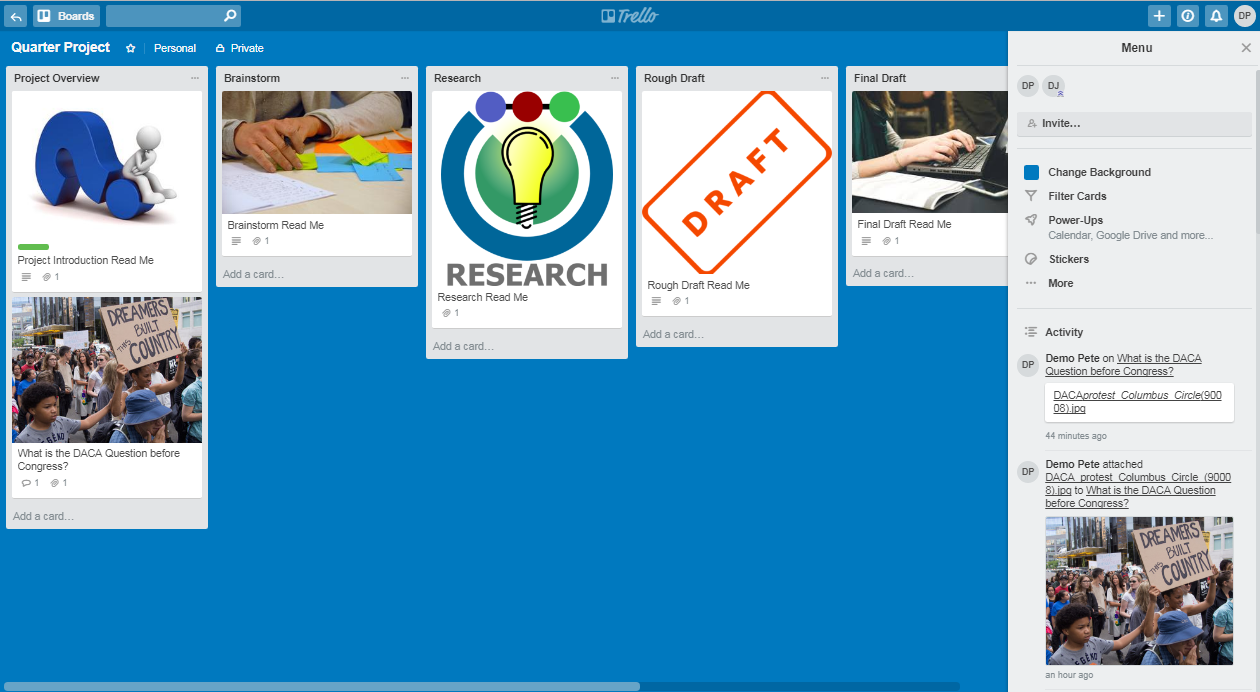 Trello Screen shot