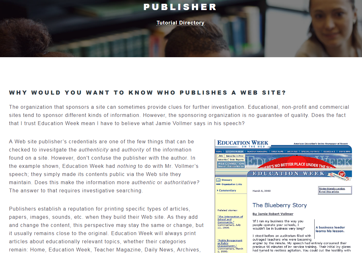 Publisher Tutorial Directory