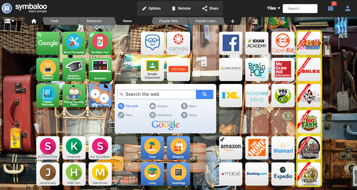 symbaloo screenshot