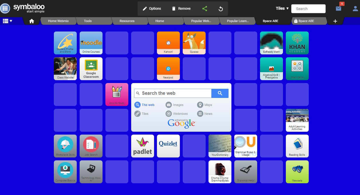 symbaloo screenshot