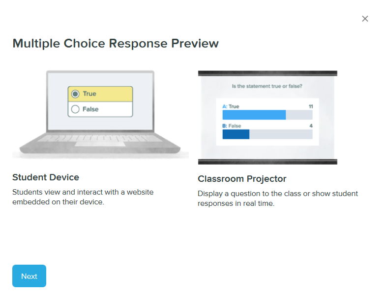 Student view preview