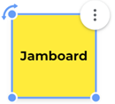Sticky note with word Jamboard in the middle.