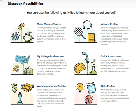 Screenshot of Discover Possibilities