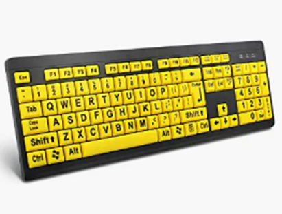 A picture of Big Keys keyboard for a computer.