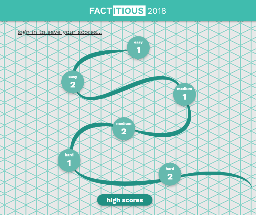 Factitious game start page