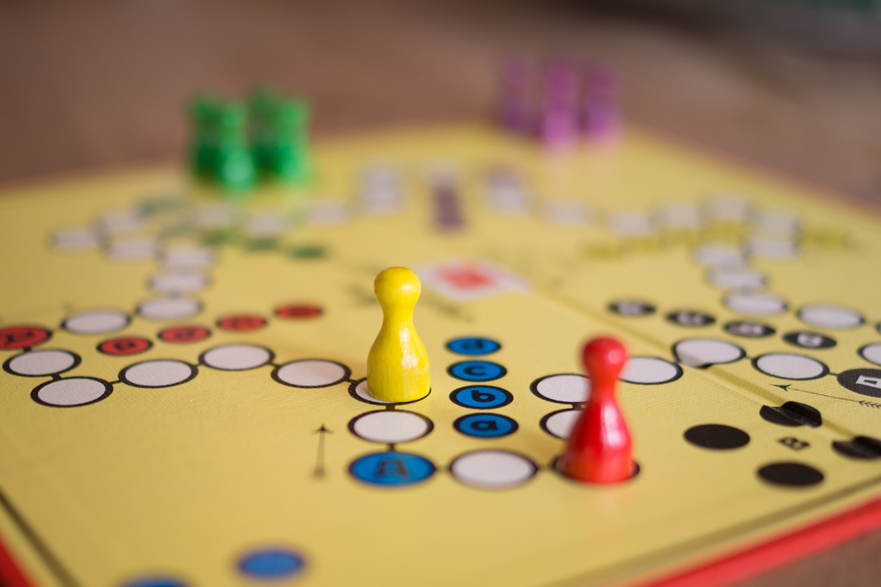 Close up image of board game