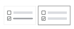 two checkbox options, one with box checked and text lined out, the other with only box checked