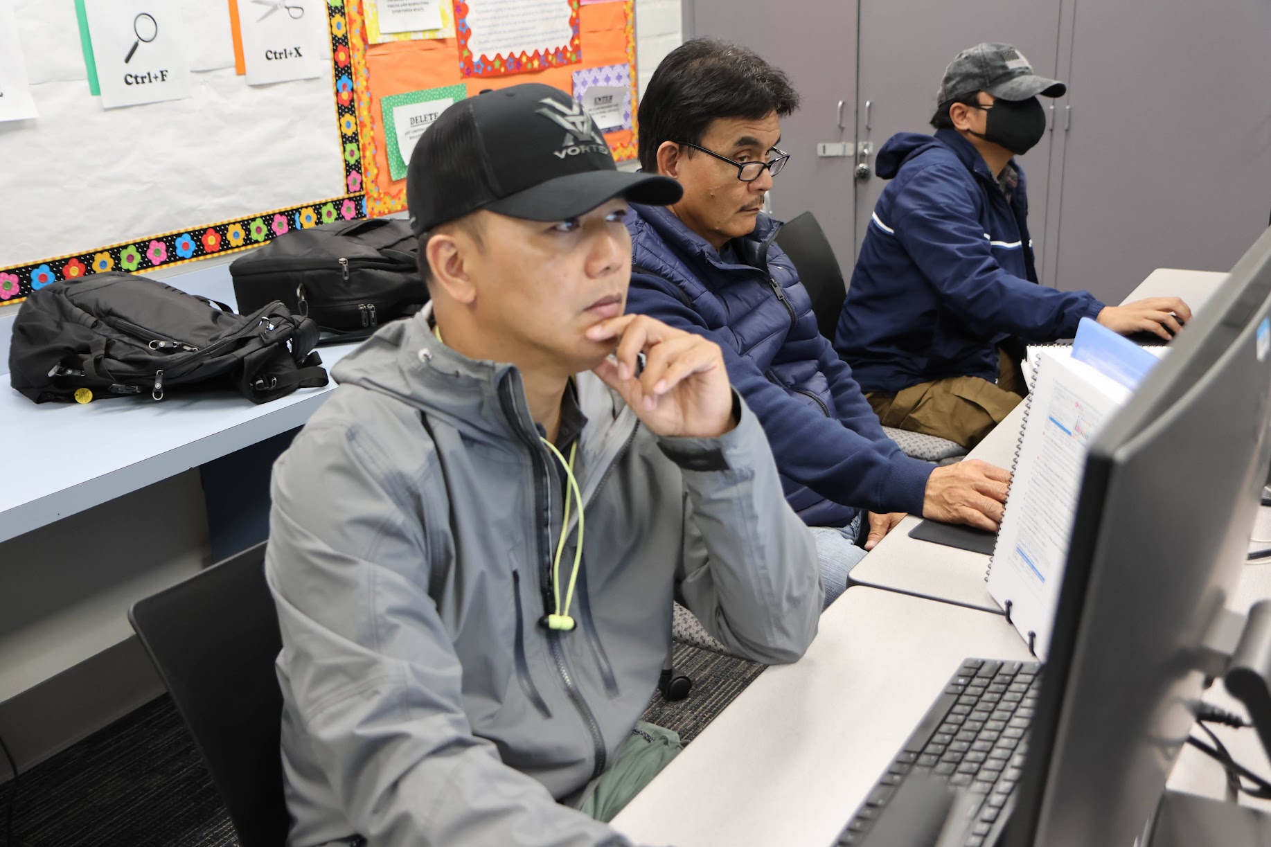 students sitting listening intently