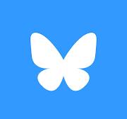 white butterfly on a blue background