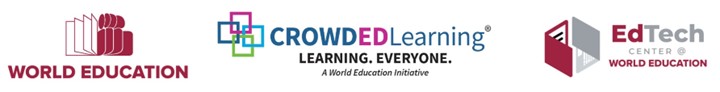 World Ed, Crowded Learning, and Ed Tech Logos