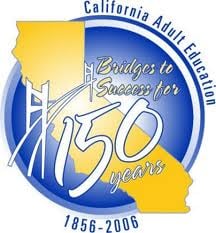 California Adult Education 150 Years Logo