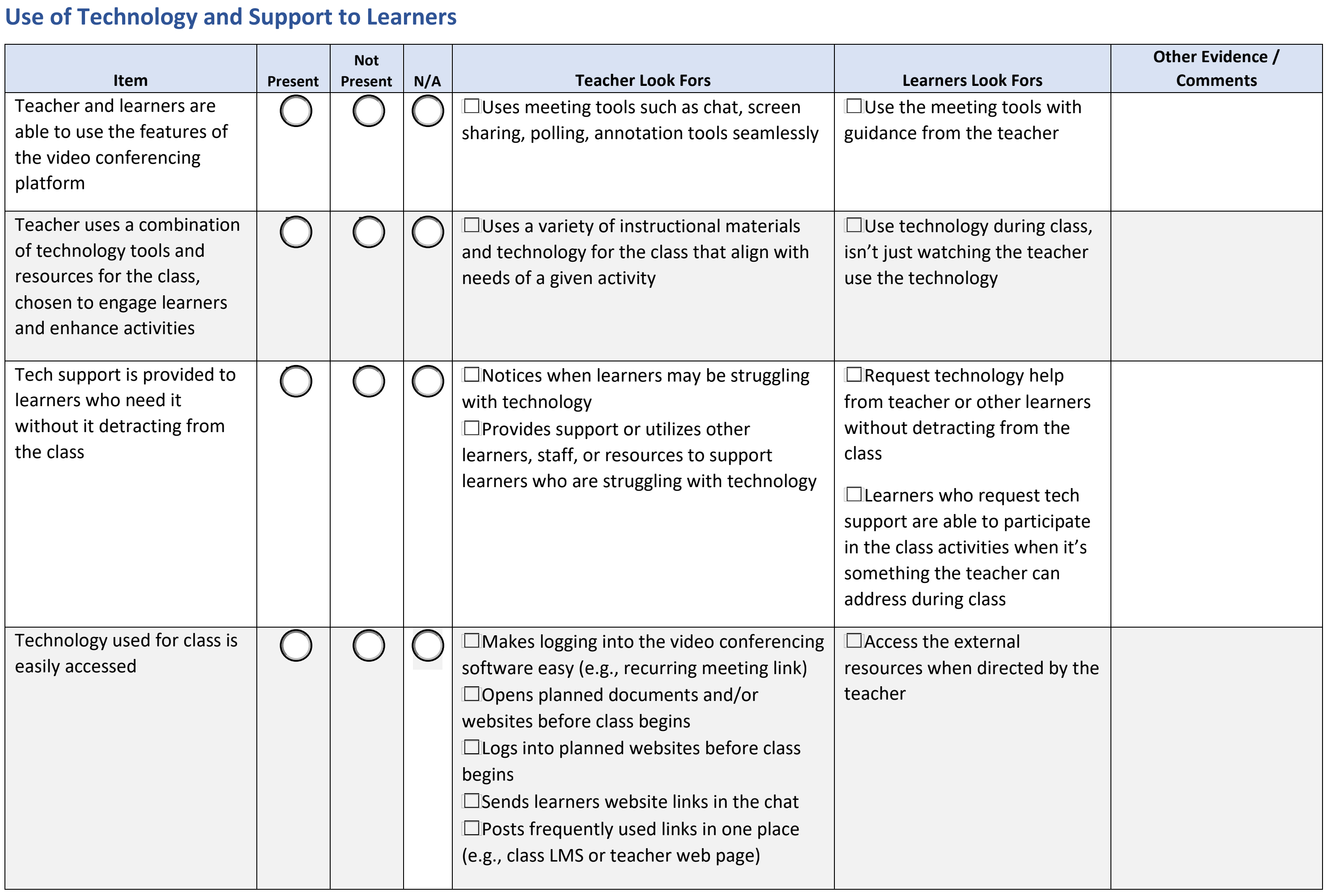 Screenshot of assessment document.