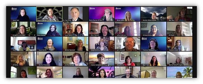 Screenshot of zoom meeting grid of Adult Education leaders