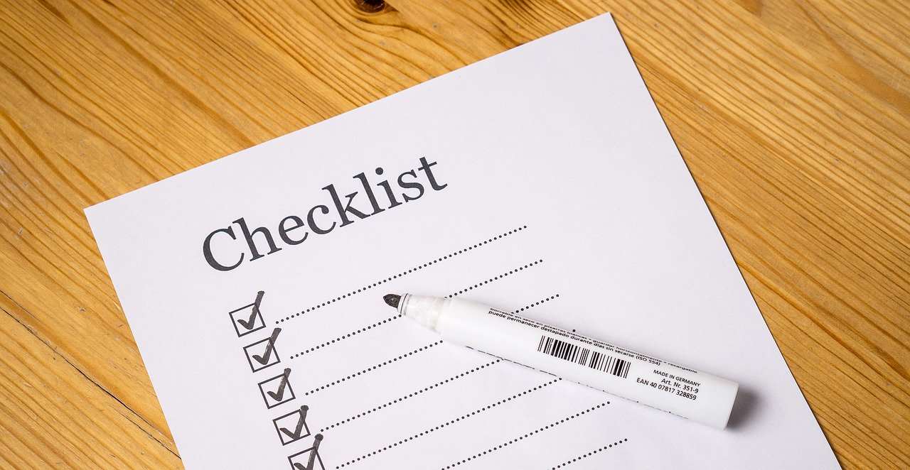 Image of paper checklist