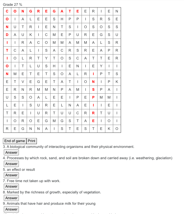 Screenshot of Cryptex puzzle
