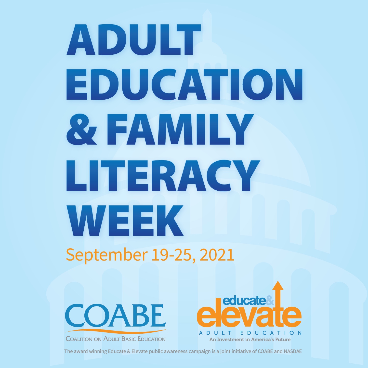 Adult Education & Family Literacy Week web banner